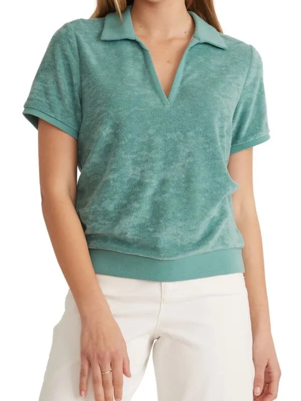 MARINE LAYER Johnny Collar Polo in Deep Sea XL